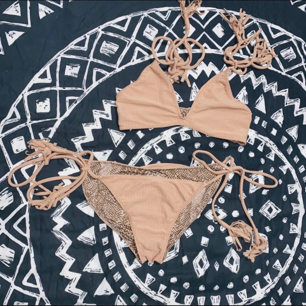 ACAICA - dusty pink ribbed two piece